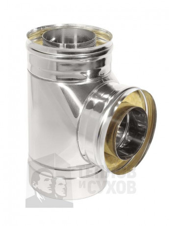 Сэндвич-тройник 87° 150/210 мм, AISI 430, 0,8/0,5 мм — Теплов и Сухов